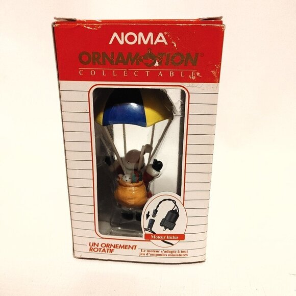 Vintage 1989 Ornamotion Parachuting Santa with Motor Box - Picture 5 of 7
